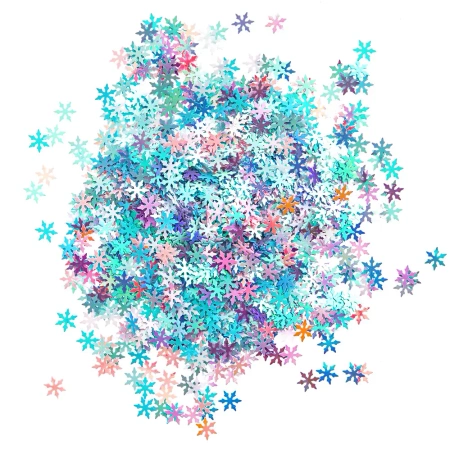 Cekiny opalizujące śnieżynki 20g pastel - Dalprint dpCraft