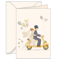 Karnet B6 + koperta 6176 Ślub Skuter - Tassotti