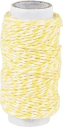 Sznurek bawełniany skręcany 20m żółty - Knorr Prandell