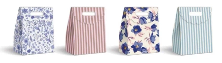 Torebka prezentowa z zap.na rzep duża mix - INTERDRUK