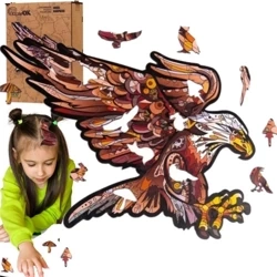 Puzzle drewniane eko 125 Orzeł karpacki A3 - PuzzleOK