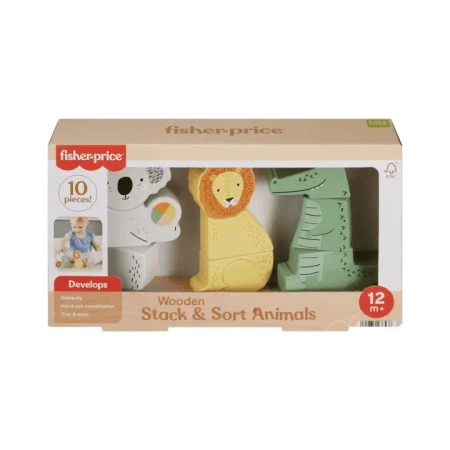 Sorter Drewniane Zwierzątka Układaj i sortuj - Fisher Price