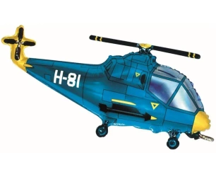 Balon foliowy Helikopter niebieski 57cm - Godan