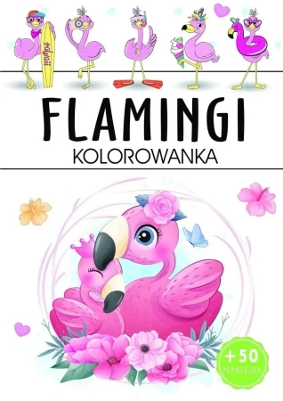 Flamingi kolorowanka - praca zbiorowa
