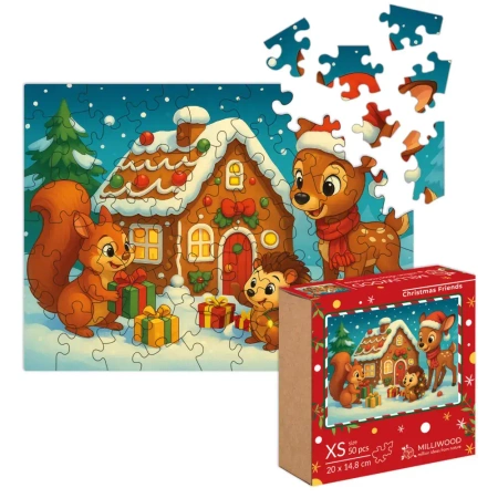 Puzzle 50 elementów. Milliwood. Świąteczni przyjaciele