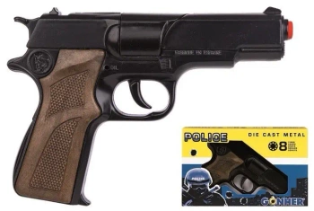 Pistolet metalowy policyjny 8 naboi - Gonher