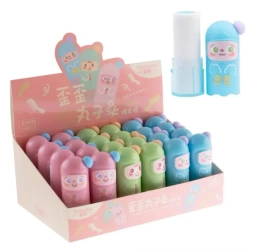 Display Gumka do ołówka w obudowie Baby Face 24 szt. - TOCHAIN