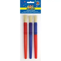 Zestaw pędzli okrągłych grubych 3szt - Titanum