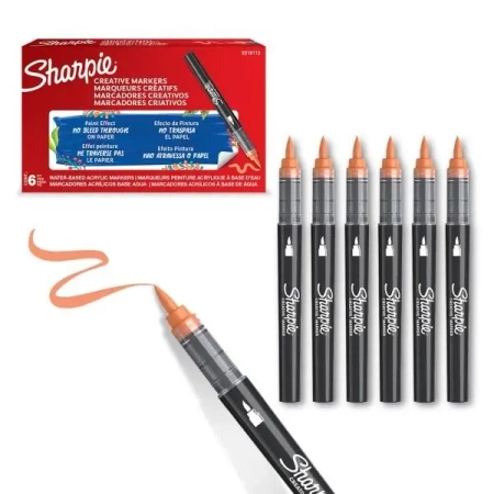 Markery akrylowe pomarańczowe (6szt) - Sharpie