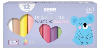 Plastelina 12 kolorów BB Pastel - INTERDRUK