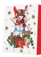 Torebka prezentowa Gwiazdkowy bałwan, średnia