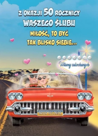 Karnet okolicznościowy Rocznica Ślubu 50 - Trend
