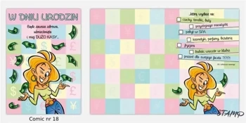 Karnet Comic B6 + koperta wzór nr 18 Urodziny - Stamp