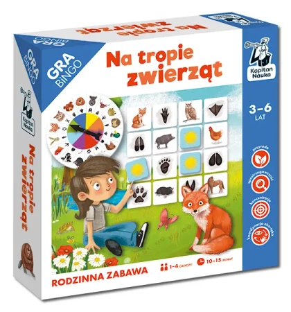 Kapitan Nauka. Na tropie zwierząt. Gra bingo - Kapitan Nauka
