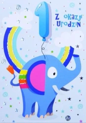 Kartka okolicznościowa Urodziny Roczek TS01 - Trend