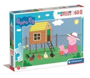 Puzzle 60 Maxi Super Kolor Peppa Pig - Clementoni