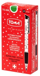 Paczka długopis automatyczny S-fine zielony 20 szt. - TOMA