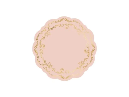 Podkładki pod talerze brudny róż 35cm 6szt - PartyDeco
