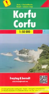 Wyspa grecka korfu mapa 1:50 000 - Opracowanie zbiorowe
