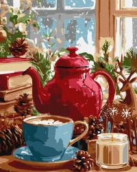 Malowanie po numerach - Zimowa atmosfera 40x50cm - Ideyka