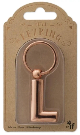 Metalowy brelok do kluczy litera L Keyring - IF
