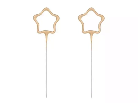 Zimne ognie gwiazdki złote 2szt