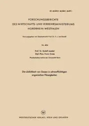 Die Löslichkeit von Gasen in schwerflüchtigen organischen Flüssigkeiten - Rudolf Jaeckel