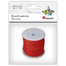 Sznurek papierowy 2mm 10m czerwono-złoty - Titanum