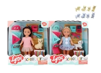 Lalka w szkole z pieskiem MIX - SWEDE