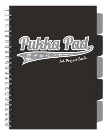 Project Book Black A4/100K kratka czarny (3szt) - PUKKA
