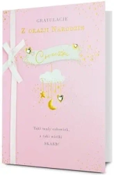 Karnet B6 Narodziny córeczki - Pan Dragon