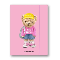 Teczka A4+ z gumką Teddies&Miś Urszula - Narcissus