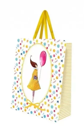 Torebka ozdobna mała Kobieta z balonem - Cozywood