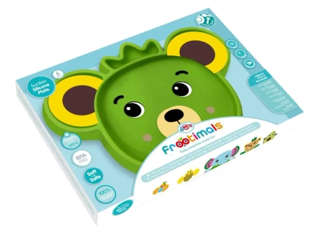 Talerzyk silikonowy Frootimals bubba tropibear anty-poślizgowy - Kids Euroswan