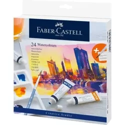 Farby akwarelowe CS w tubkach 24 kolory - Faber Castell