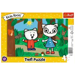 Puzzle ramkowe 15 Kicia Kocia w lesie TREFL