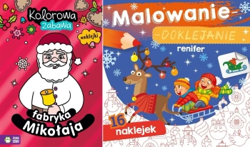 PAKIET ŚWIĄTECZNY Kolorowanki Naklejki Tatuaże - Wydawnictwo Skrzat