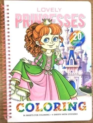 Kolorowanka A5 koło 20 kartek Urocze księżniczki - Fresh