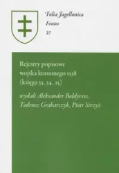Rejestry popisowe wojska koronnego 1538 (księga 33, 34, 35) - Bołdyrew Aleksander, Grabarczyk Tadeusz, Strzyż Piotr