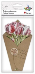 Dekoracje kartonowe Flower Letter tulipany 9szt - Titanum