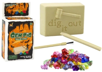 Zestaw archeologiczny Wykopaliska krysztalów mini - Leantoys