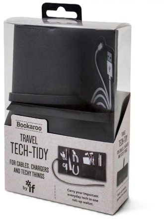 Magnetyczny organizer do kabli podróżny czarny - IF