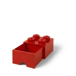LEGO(R) pojemnik klocek z szufladą czwórka czerwony - NHG
