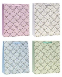 Torebka ozdobna 26x32x10cm hot-stamp mix ROZETTE