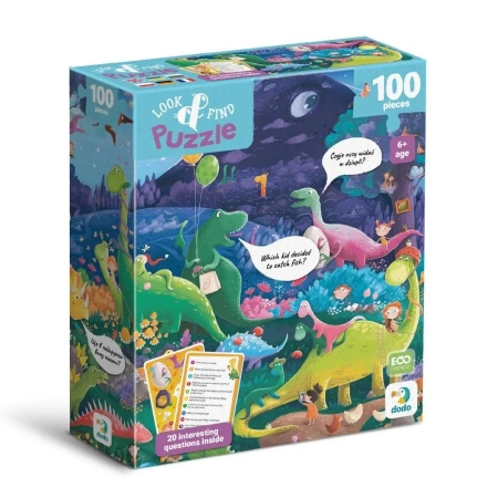 Puzzle 100 Look&Find Kraina dinozaurów - Dodo