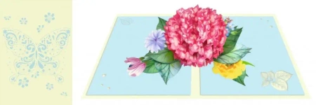 Karnet 12x18cm + koperta POP-UP Ogród - DaVinci