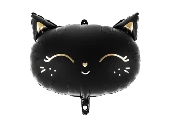 Balon foliowy Kotek 48x36cm czarny - PartyDeco