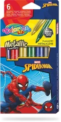 Flamastry metaliczne Colorino Kids 6 kolorów Spiderman - PATIO