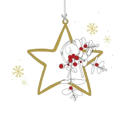 Karnet Swarovski kwadrat CL3211 Święta Gwiazda - Clear Creations