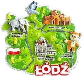 Magnes I love Poland Łósż ILP-MAG-C-LOD-32 - Pan Dragon